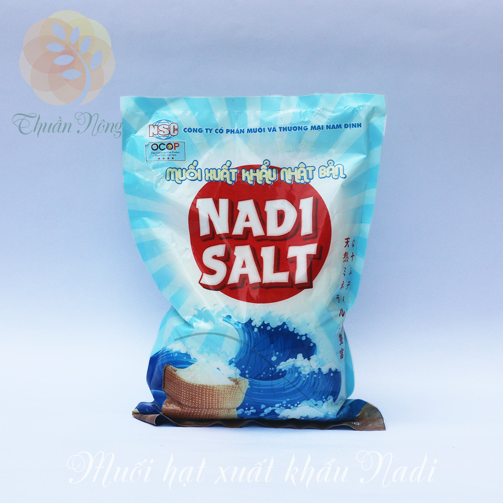 NSC - Muối Nam Định xuất Nhật 1kg- Thuần Nông - Sun-Dried sea salt- Muối xốp/Nhanh tan/Vị mặn nhẹ/Muối xuất Nhật -Muối xuất khẩu- Nhiều vi khoáng