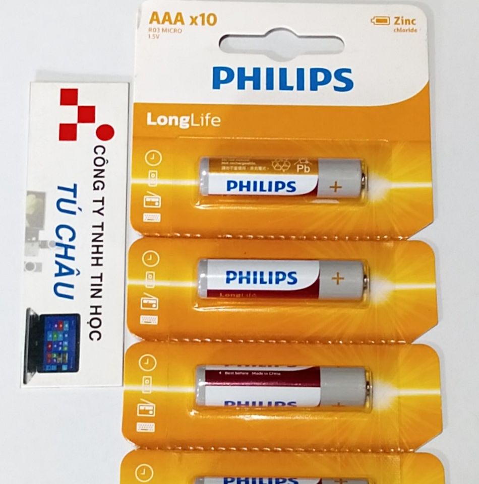 Pin Philips AAA R03 MICRO 1.5V (R03L10S/97 Zinc chloride) (CHÍNH HÃNG)
