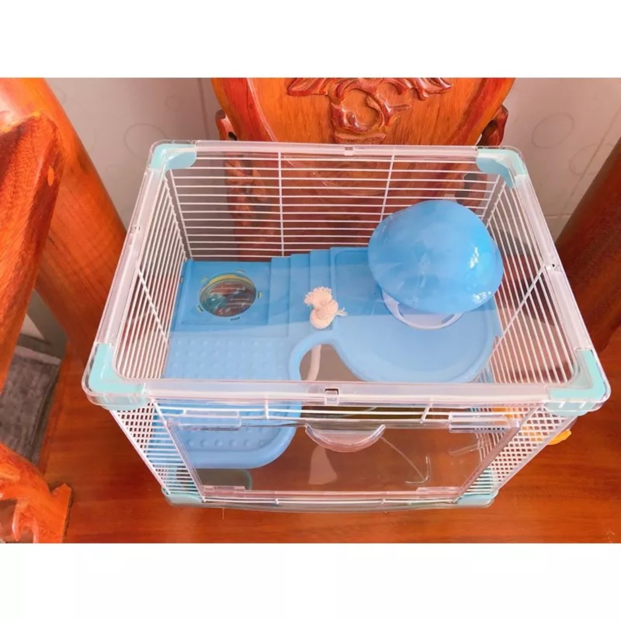 Sports mushroom cage. Hamster cage. authentic full box