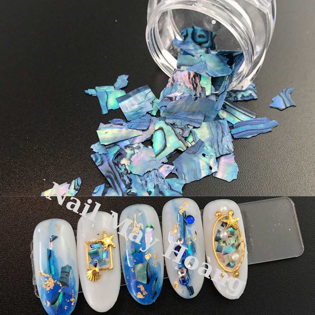 Xà cừ nail vân đá mỏng sét 12 màu