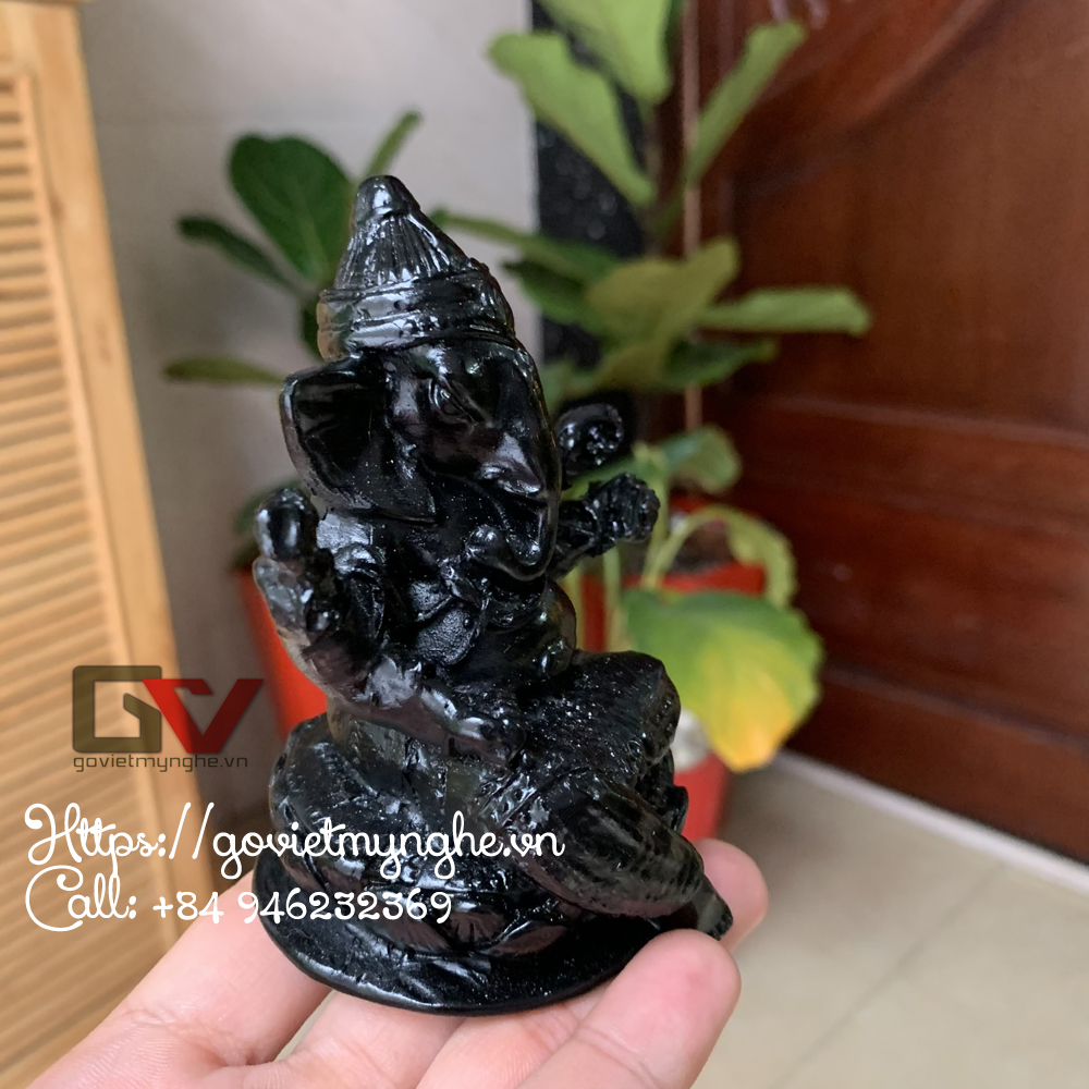 Stone Ganesha Statues (Black Color)