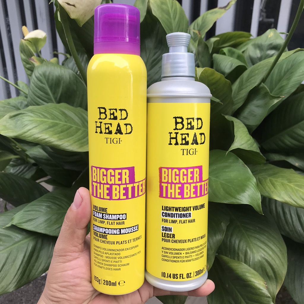 Dầu gội xả dành cho tóc mỏng, xẹp, làm phồng tóc Tigi Bed Head Bigger the Better 200ml/300ml