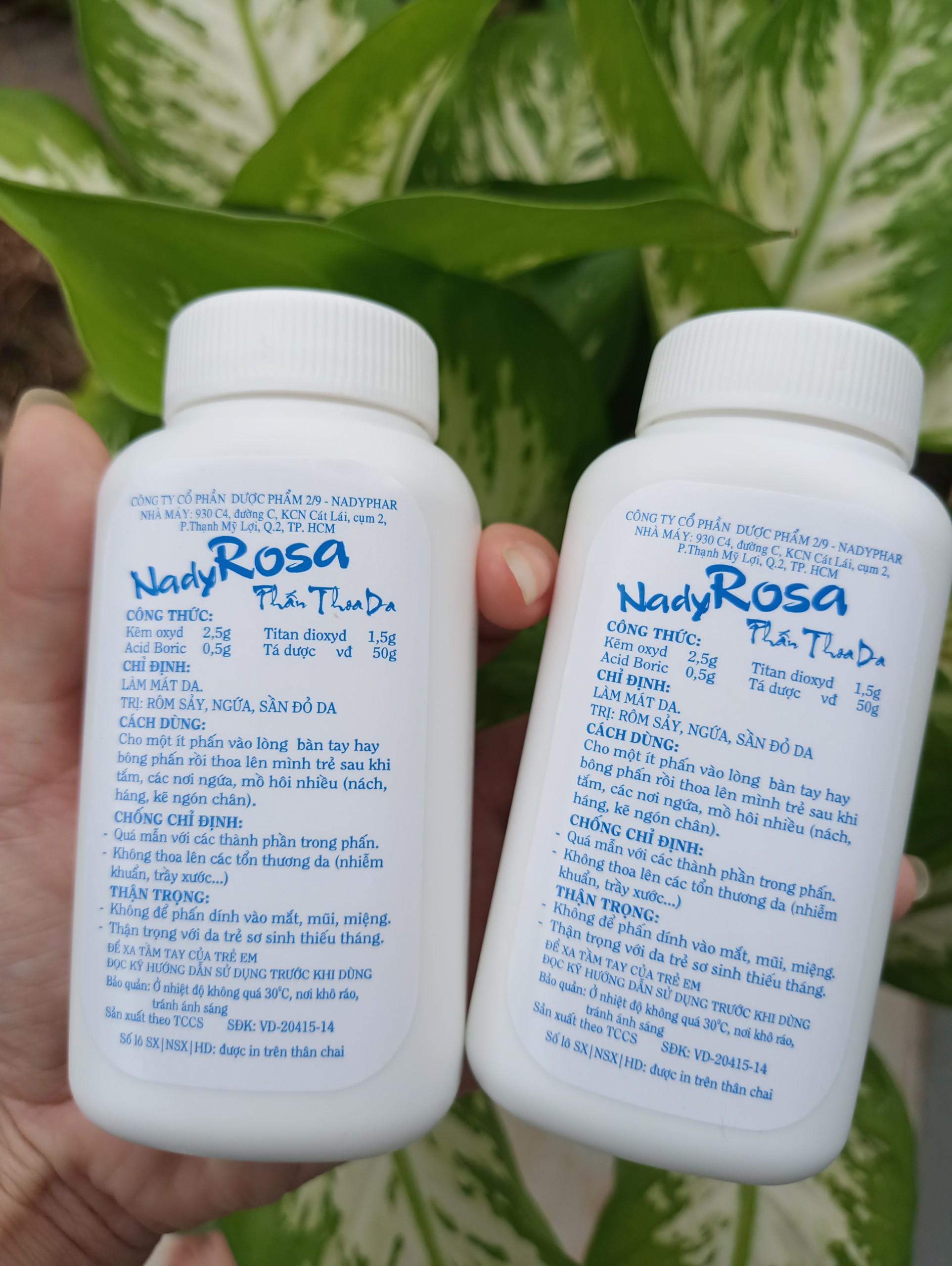 COMBO 2 chai phấn em bé Nady Rosa