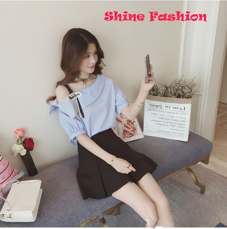 Áo kiểu nữ trễ vai dễ thương A04