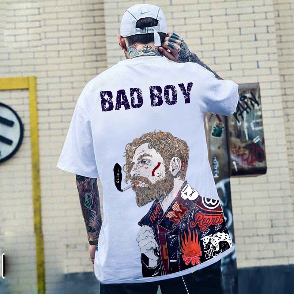 [HCM](Ảnh + Clip Thật) Áo Thun Tay Lỡ Unisex Phong Cách Bụi BAD BOY WEED Cao Cấp  Áo Tay Lỡ Nam Nữ Đẹp UN03 cao cấp