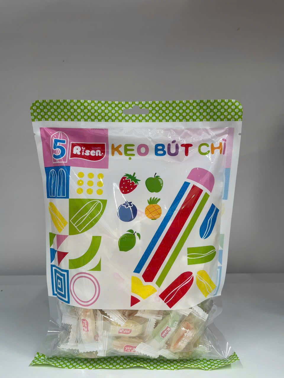 [BỊCH 300G] KẸO BÚT CHÌ SẮC MÀU TRÁI CÂY