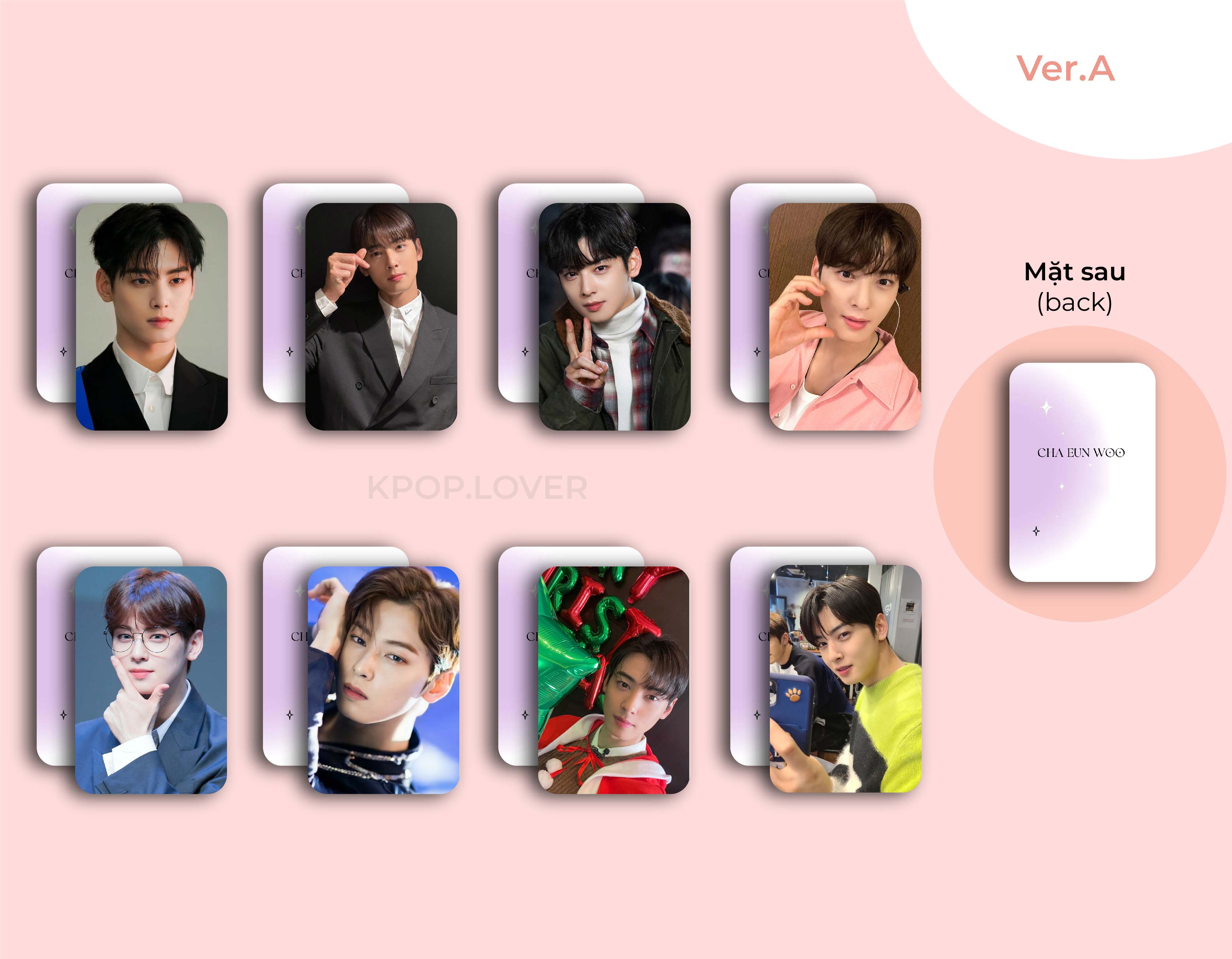 SET 8 CARD BO GÓC CHA EUN WOO