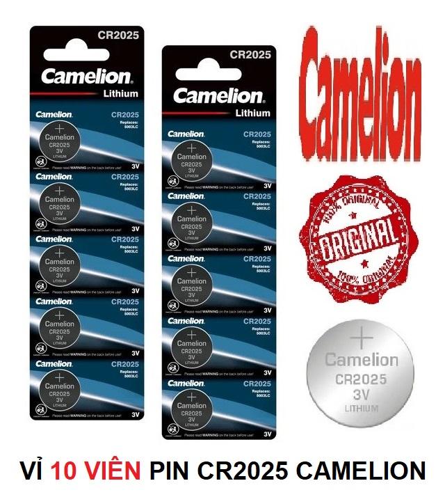 Vỉ 10 viên pin cr2025 3v camelion cr-2025 2025 3 vol