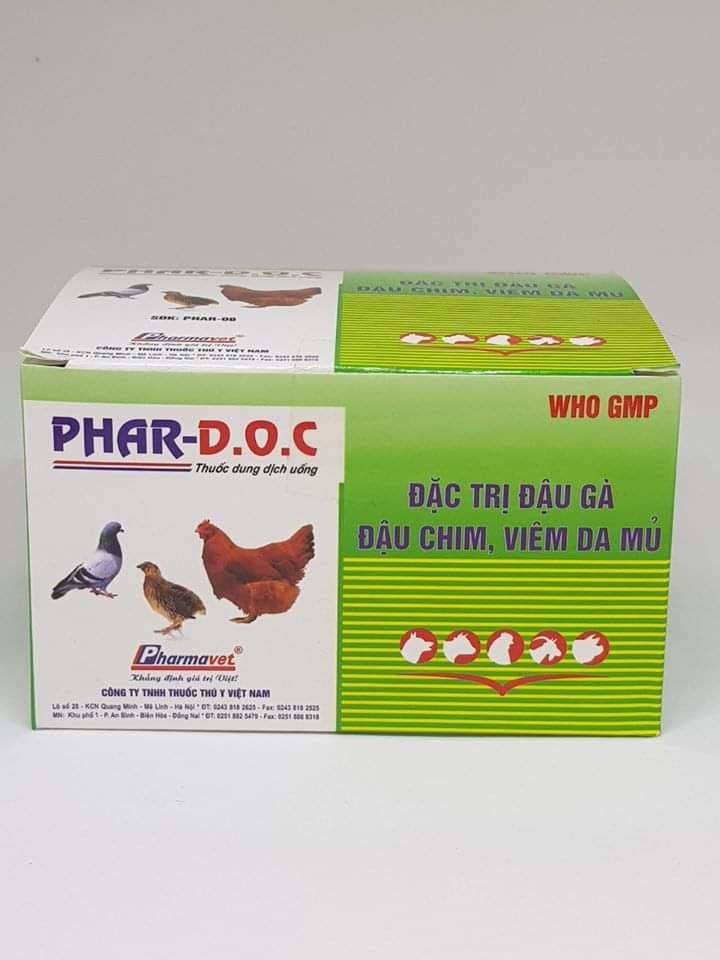 Combo 5 lọ PHAR D.O.C lọ 10ml đậu gà đậu chim