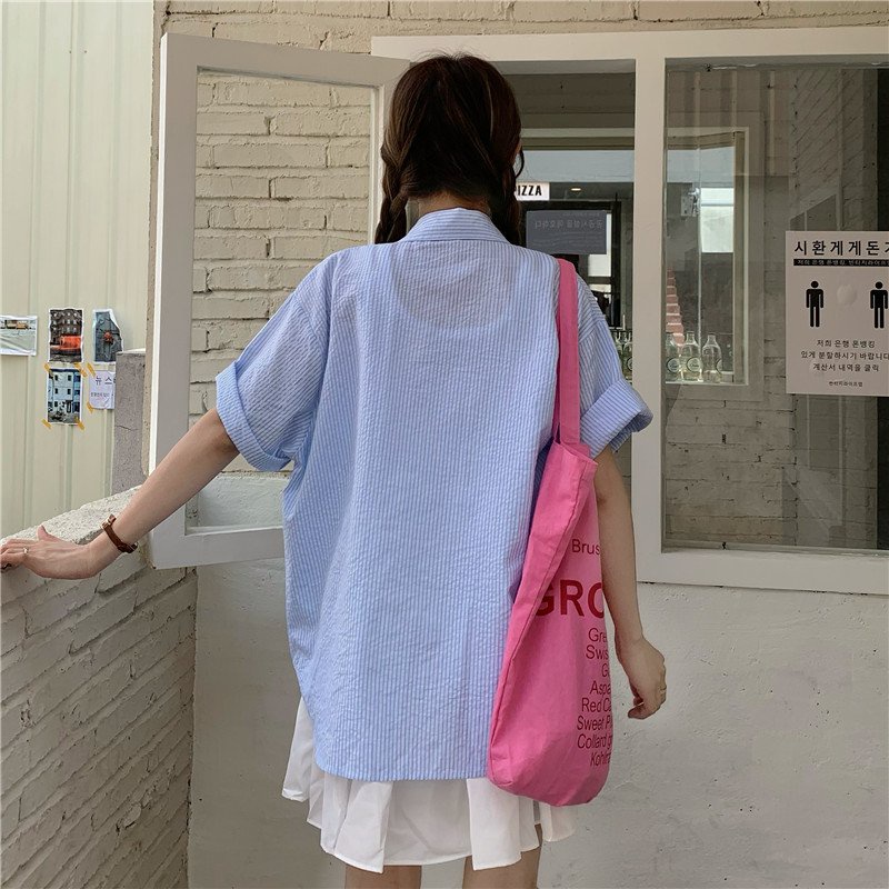 Áo sơ mi nữ kiểu form rộng công sở hàn quốc SM006