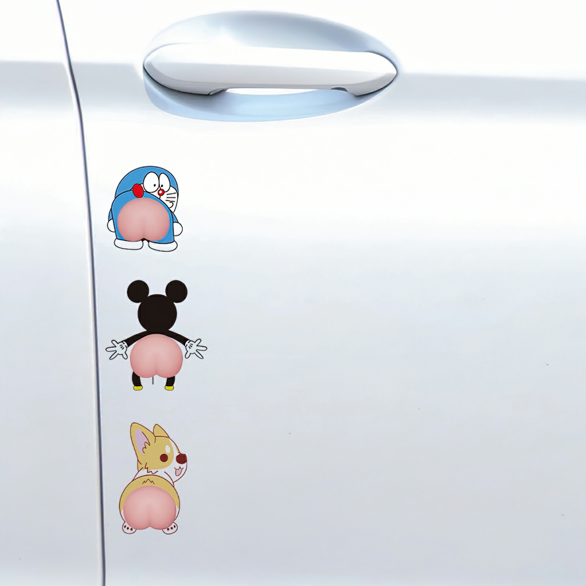 Combo of 2 Silicone Butt Shape Stickers Decorative Stickers