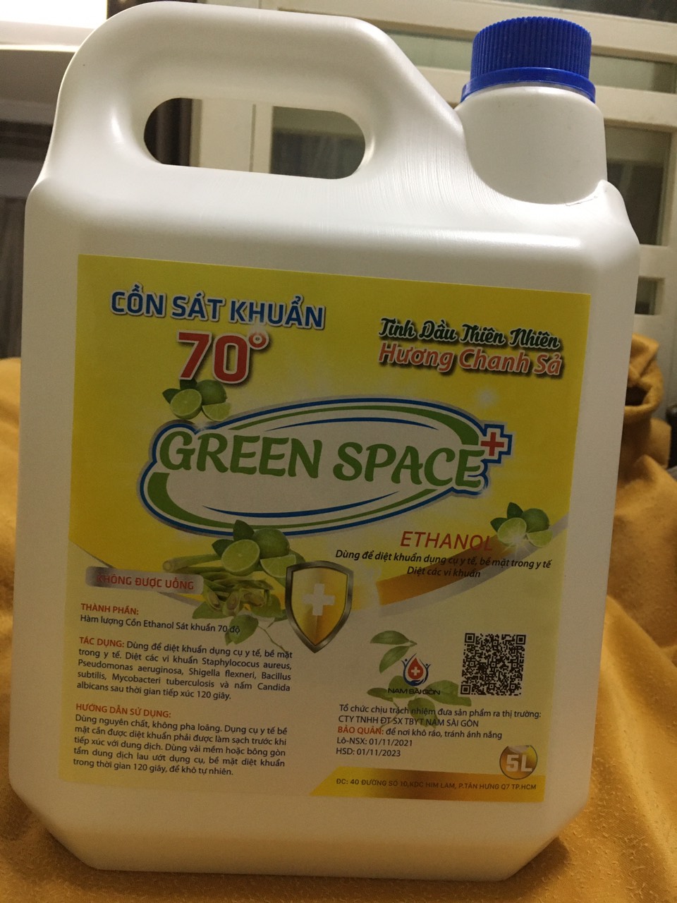 Cồn sát khuẩn cao cấp 5 Lít/ Can