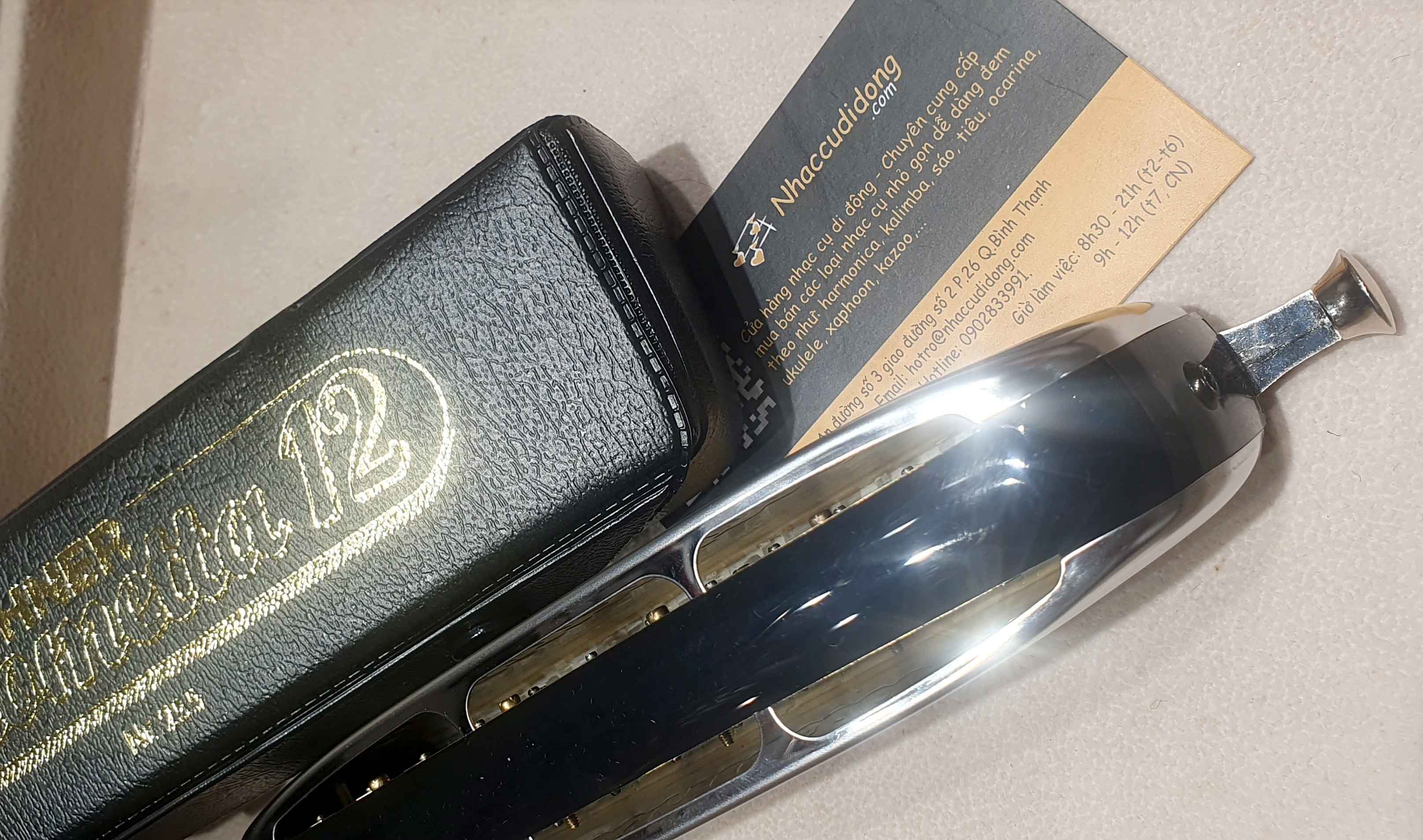 Kèn harmonica Chromatic Hohner Chrometta 12 (Bạc)