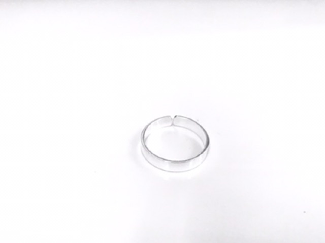 Nhẫn basic bạc ta [99k], nhẫn bạc trơn bản dày có hóa đơn đầy đủ