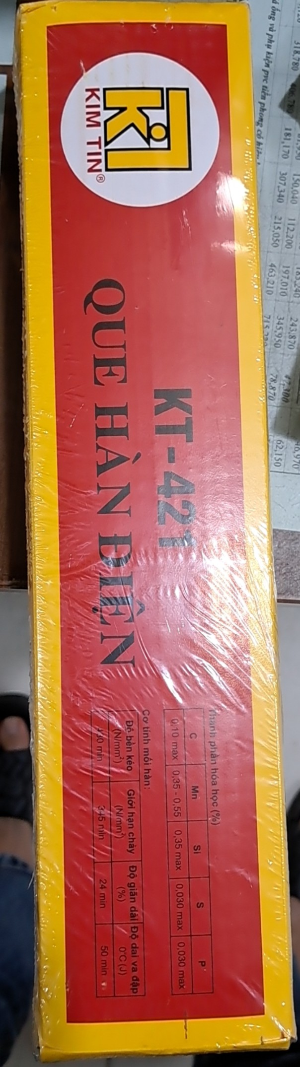 Que Hàn Sắt Kim Tín 2.5 ly ( Giá 1 Hộp 2,5kg)