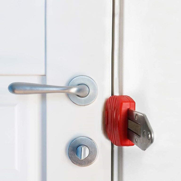 Portable Door Lock Travel Lock Safety Lock School Lockdown Lock for Travel Hotel Home Apartment Motel Room Security