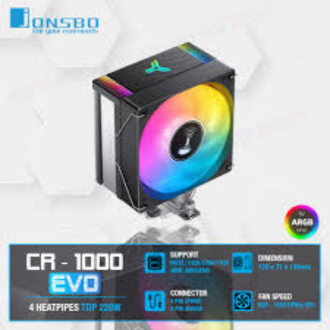 Quạt tản nhiệt, fan cpu led rgb jonsbo cr1000 evo trắng / đen - 4 ống đồng , tản nhiệt cực tốt