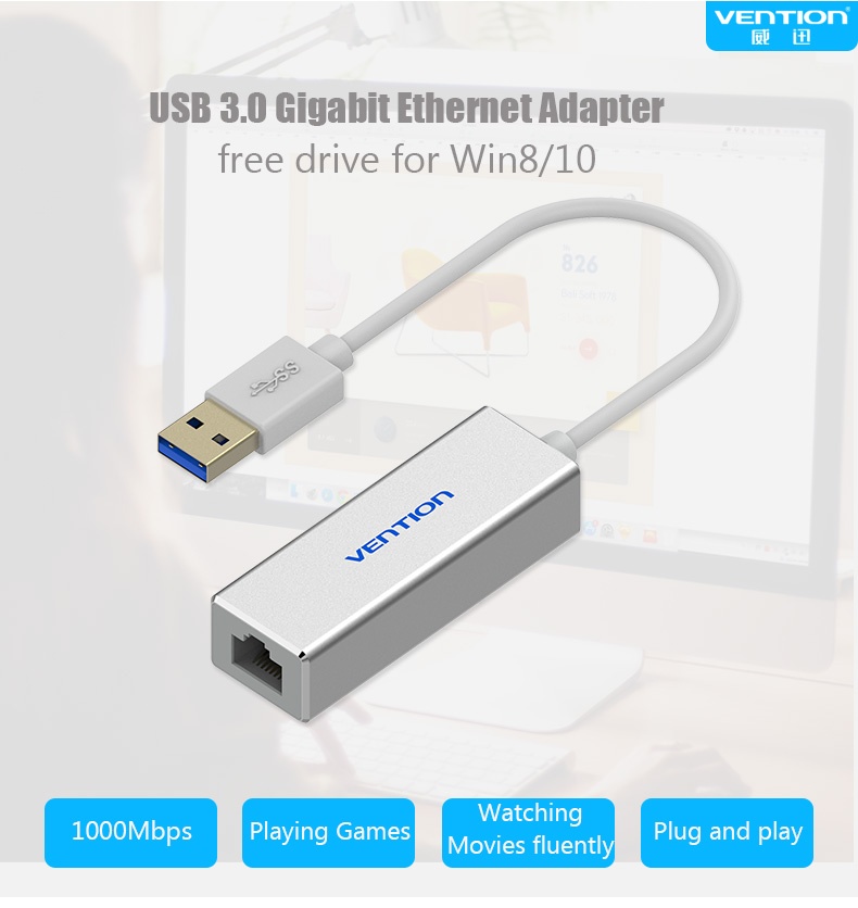 áp chuyển USB 3.0 to RJ45 Vention CEFIB