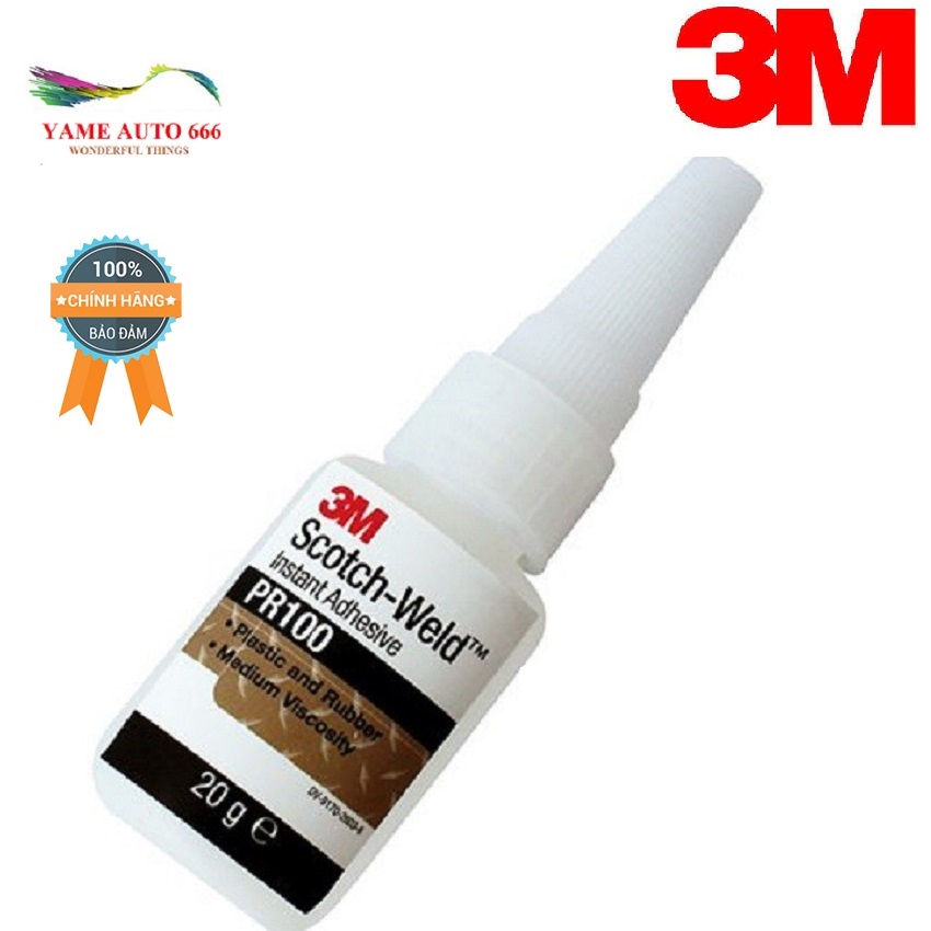 [HCM][ SIÊU BỀN] Keo Siêu Dính 3M PR100 Scotch-Weld Plastic & Rubber Instant Adhesive 20g YAMR AUTO666