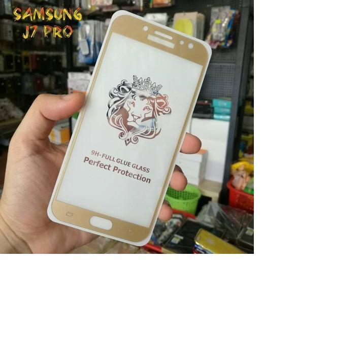 Kính cường lực Samsung Galaxy J7 Pro 9D xịn Full màn hình ( Vàng Gold )