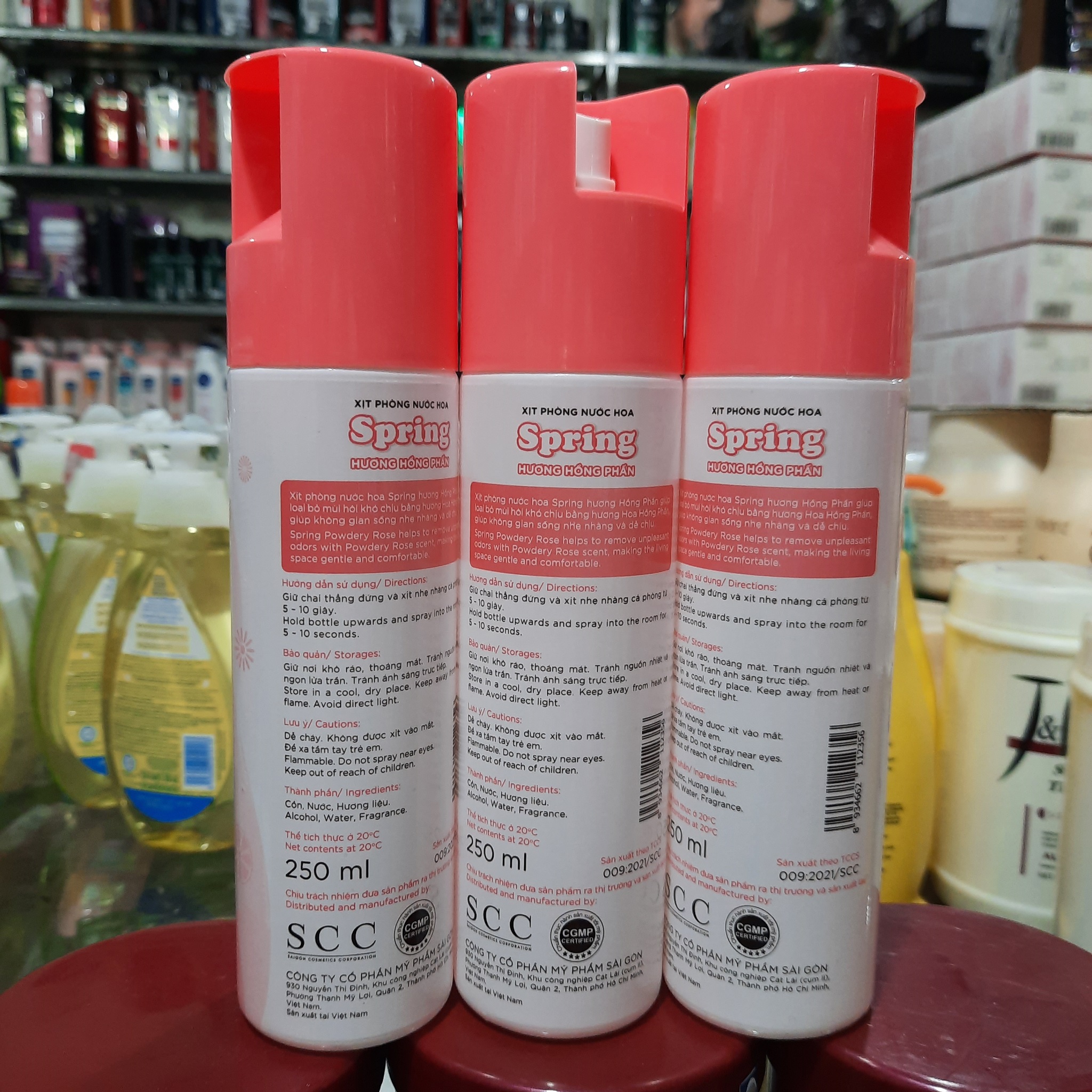 Xịt phòng Spring hương hồng phấn 225ml