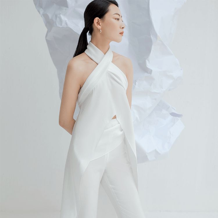 LINH DOAN | Silk Flared pants