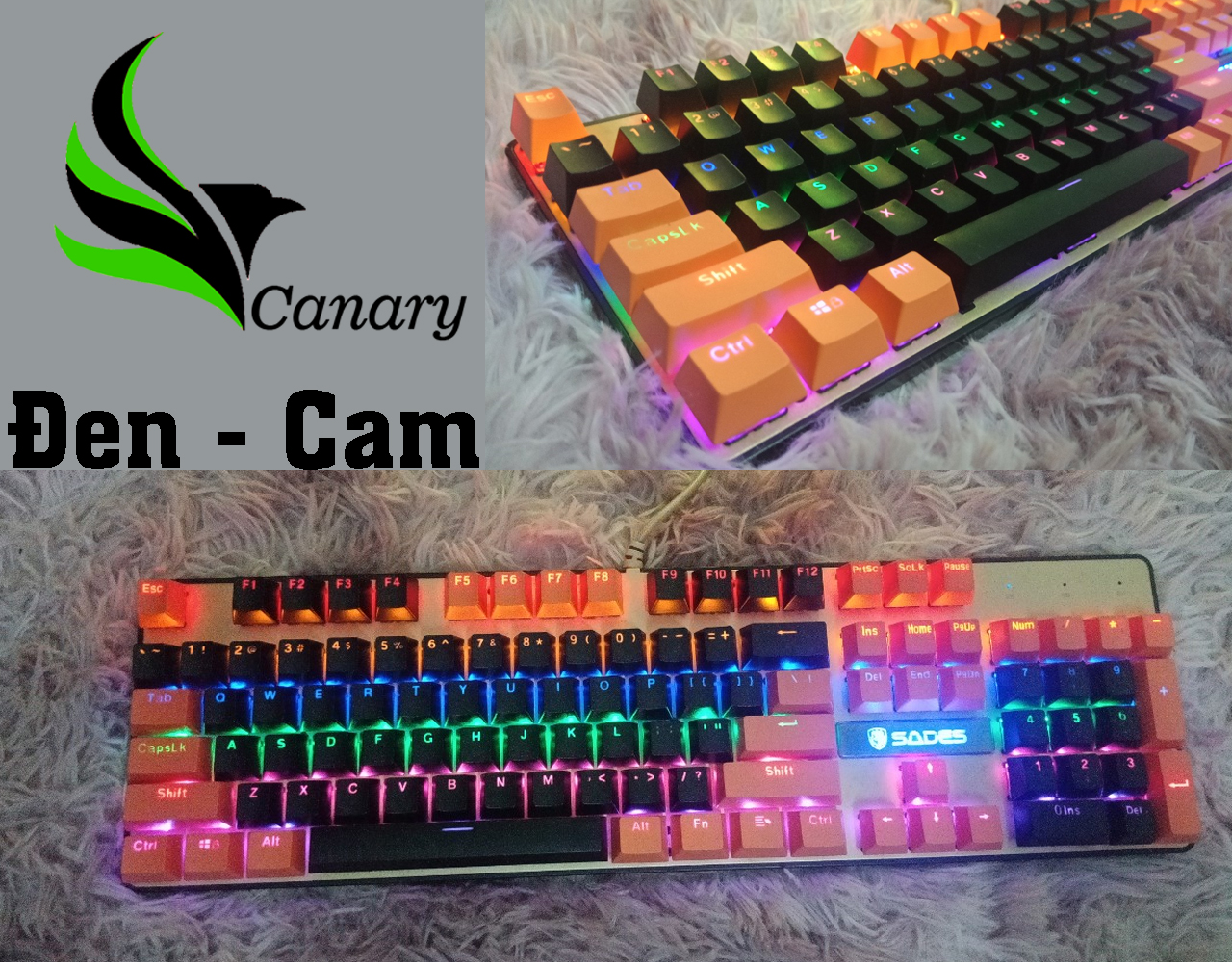 [HCM]Set nút bàn phím (Keycap) ABS xuyên led 104 nút