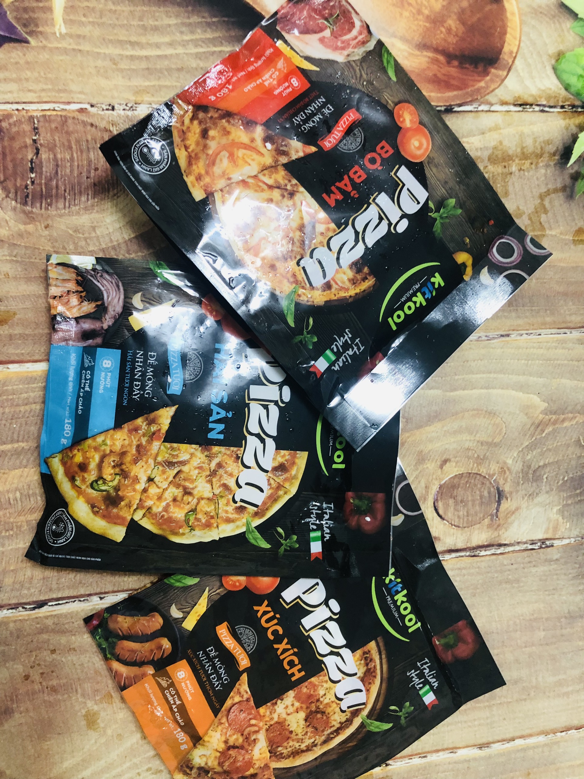 pizza bò bằm size 15 gói 140g