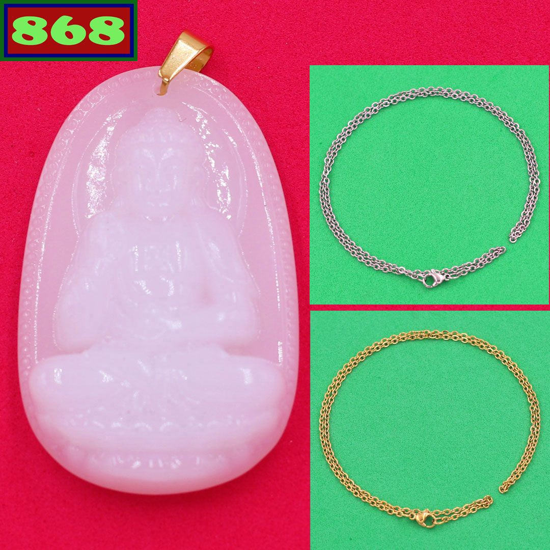 Mặt phật a di đà thạch anh trắng 3.6 cm dinvta1