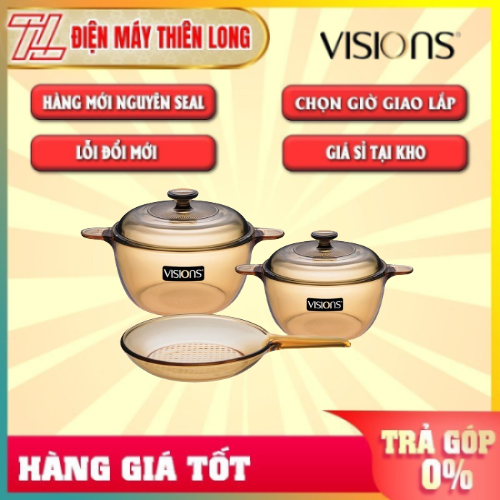 Bộ 3 nồi thuỷ tinh visions vs-350/cl1