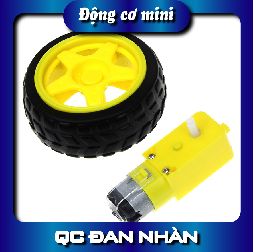 Động cơ giảm tốc và bánh xe cho xe mô hình