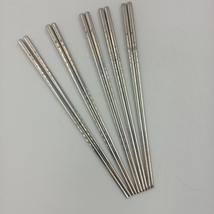 Set 5 Đôi Đũa Inox SUS 304 Đặc Ruột Cao cấp