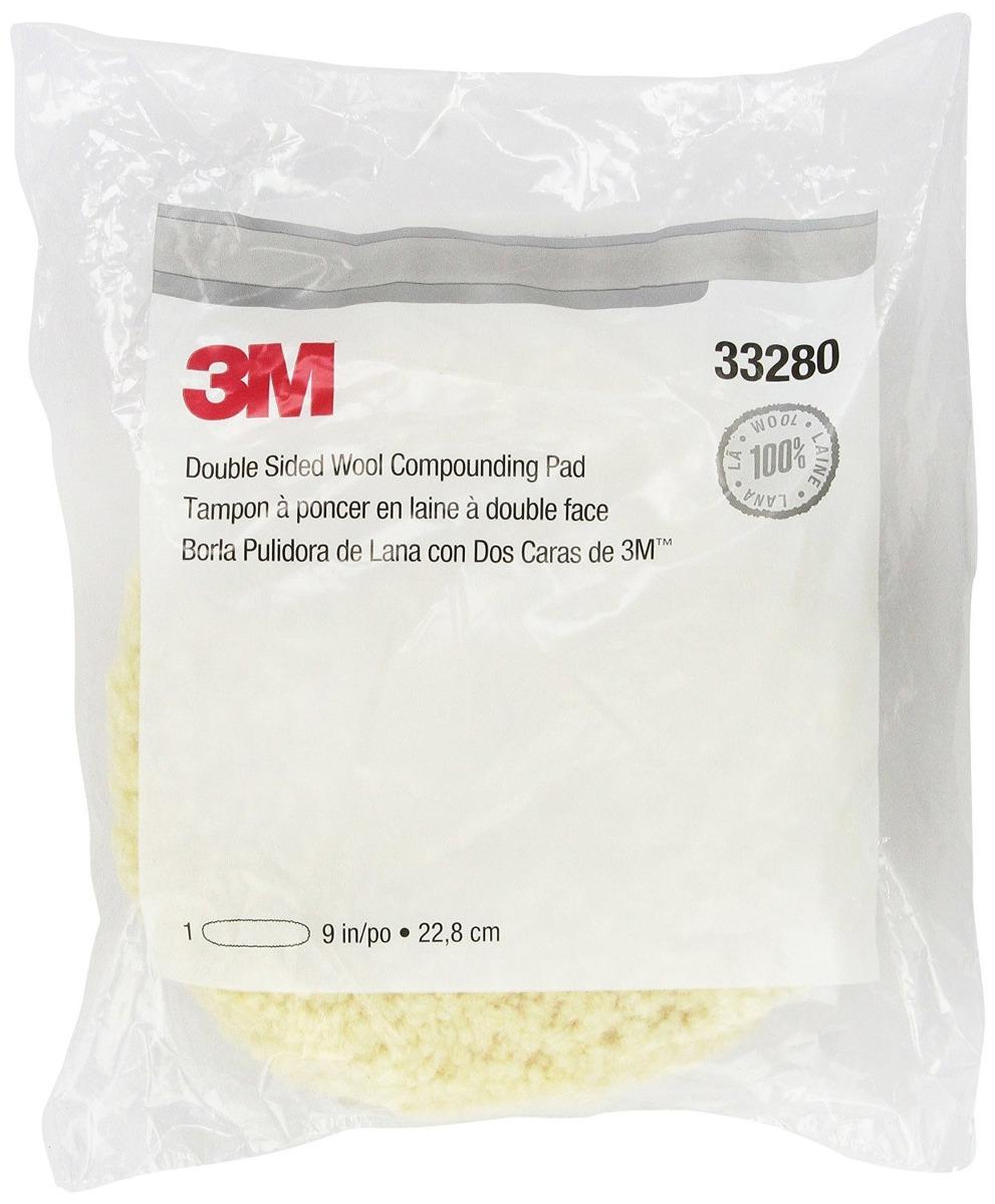 Phớt lông cừu đánh bóng 3M 33280 9 inch 2 mặt (double sided Wool Compounding Pad 9in 22.8cm)