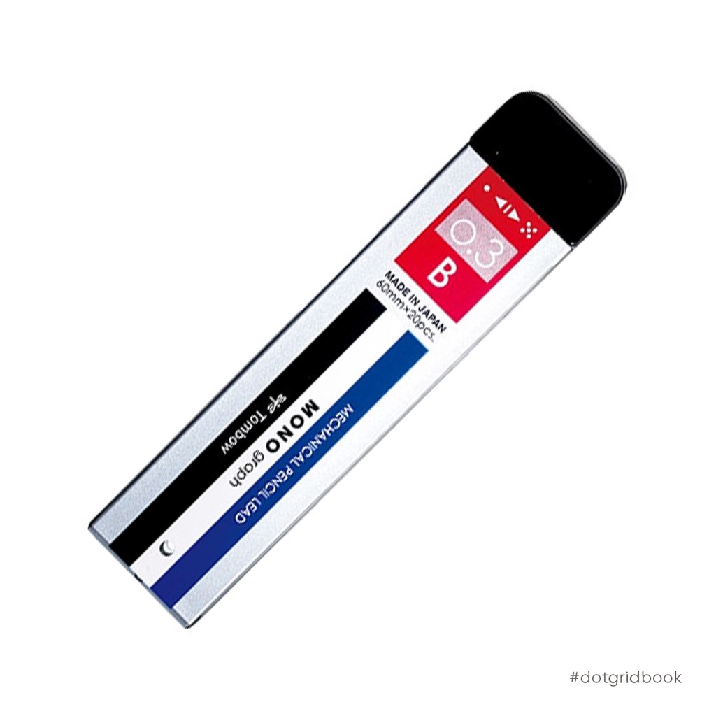 Ngòi chì chì bấm Tombow MONO Graph - 0.3mm (20 ngòi/tuýp)