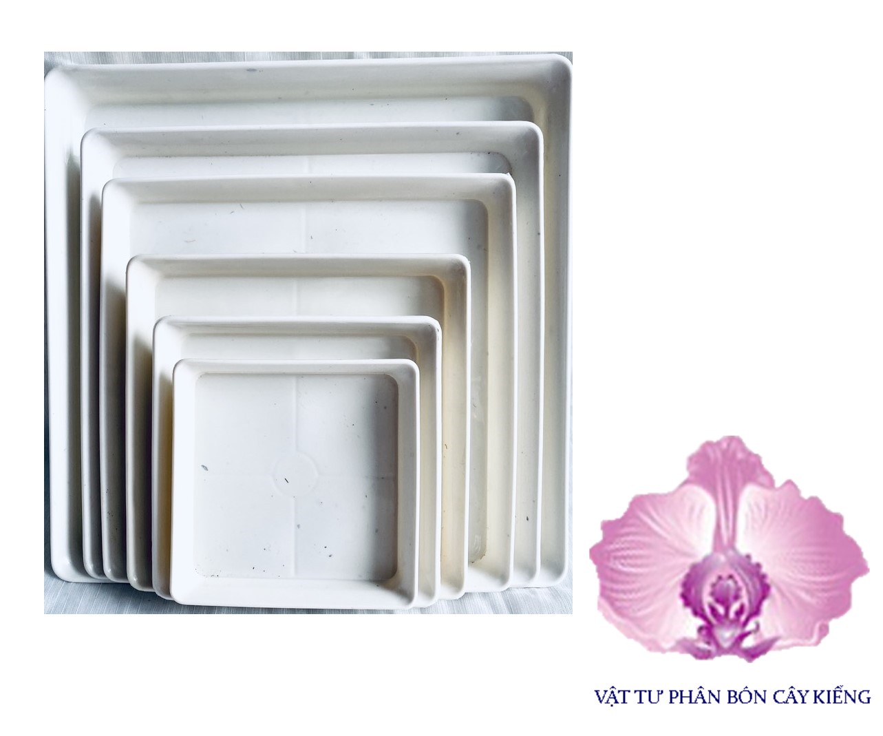 Đĩa lót chậu Vuông 24cm - #071D#
