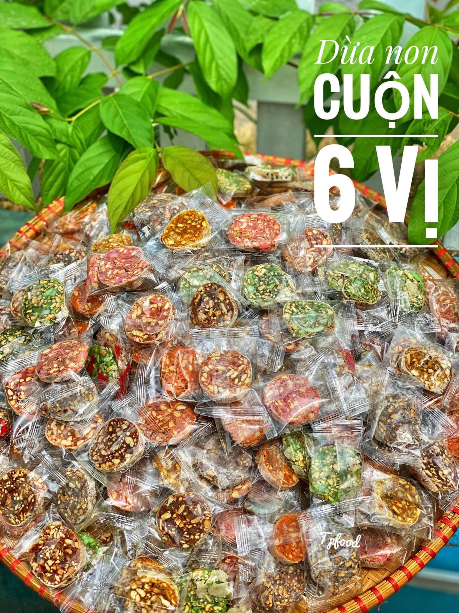 Kẹo Chuối Cuộn Dừa Non 6 Vị