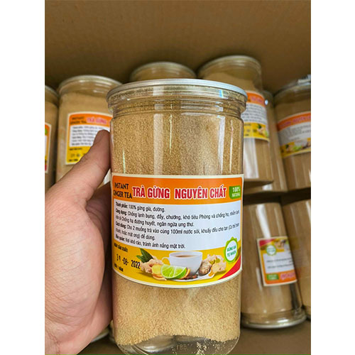 Trà gừng hòa tan 500g Trà gừng giảm đau bụng - Tấn Phát
