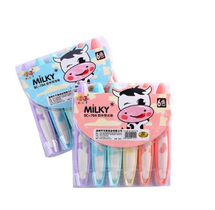 Bút đánh dấu highlight dạ quang sét 6 bút nhớ dòng 6 màu lựa chọn hình dễ thương
