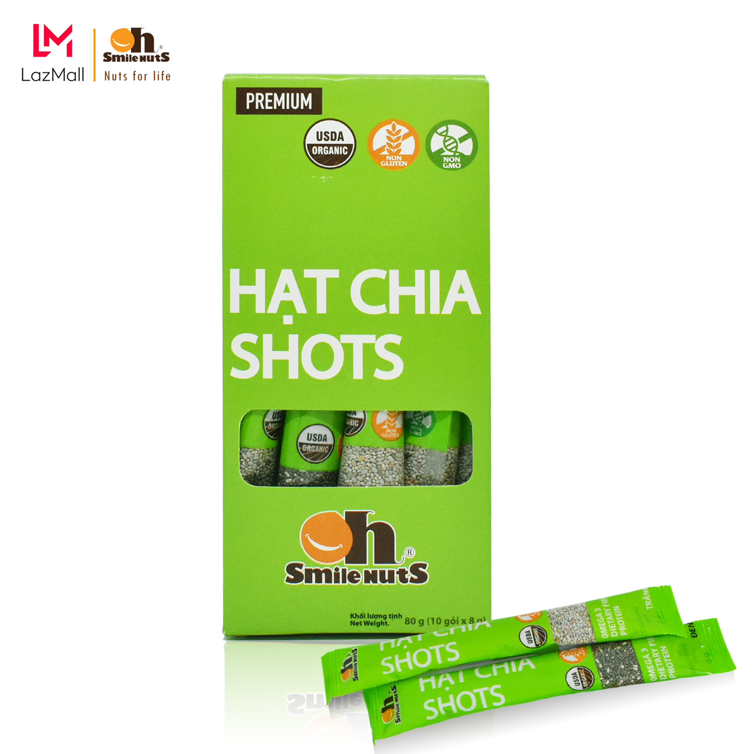 Organic Chia Seed Shots (8g x 10 bag)