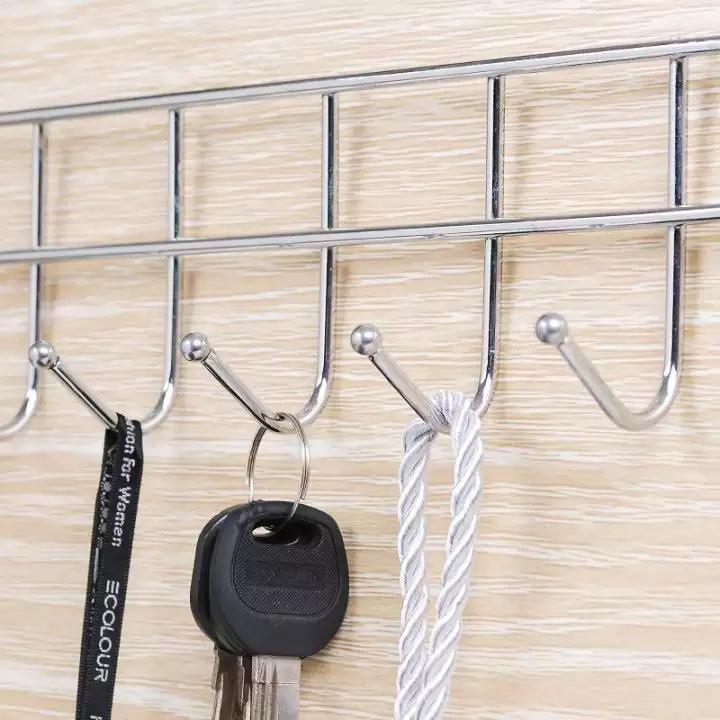 THANH TREO INOX 5 MÓC GẮN CỬA