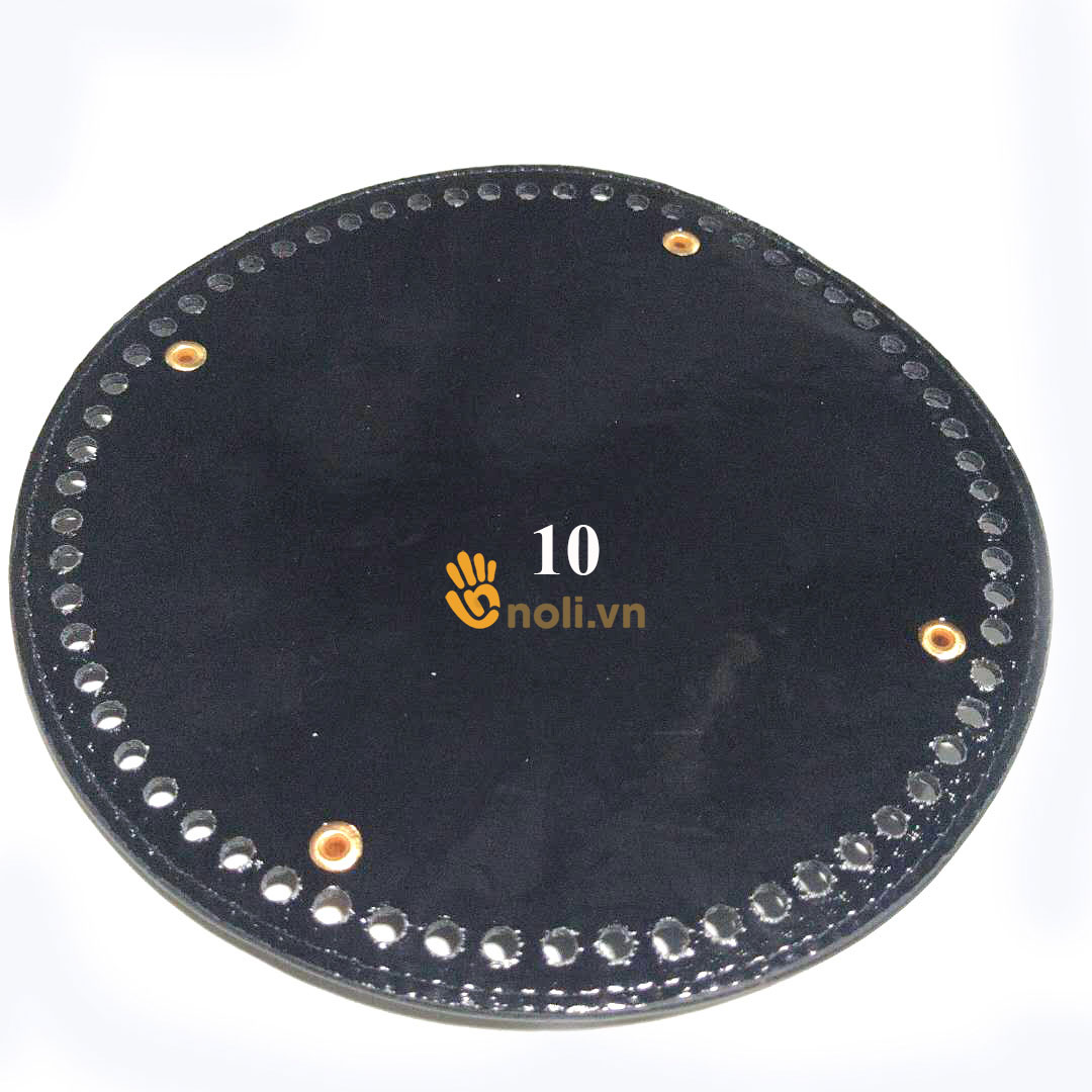 Đế túi tròn da PU đục lỗ sẵn 19x19 cm