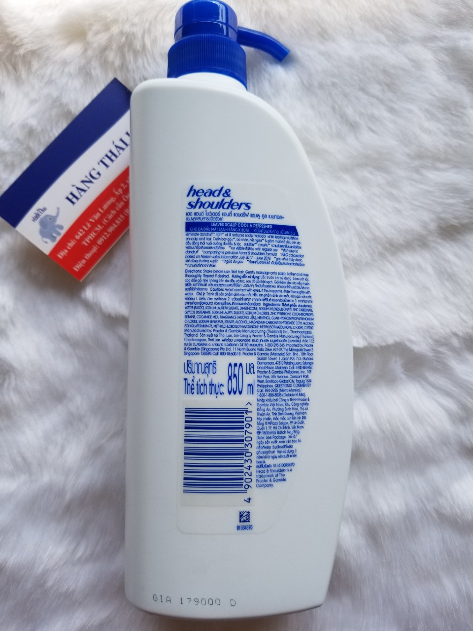 [HCM]Dầu gội Head Shoulders Thái Lan 850ml bạc hà