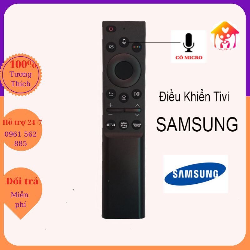 Điều khiển tivi samsung có micro giọng nói chính hãng-remote tivi samsung giọng nói dòng au