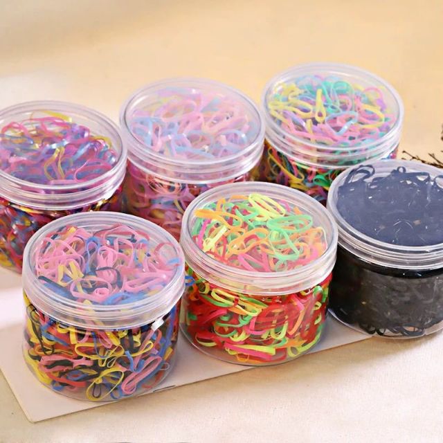 Hủ 50 gram thun (chun) cột tóc nhiều loại Phụ Kiện 68