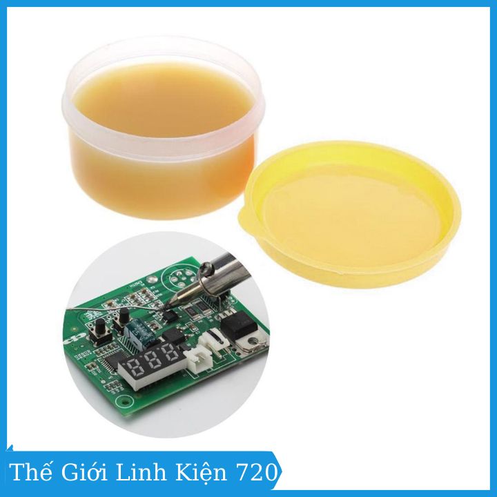 Mỡ hàn thiếc hỗ trợ hàn mạch điện tử Soldering Paste, màu vàng vệ sinh, làm bóng mối hàn