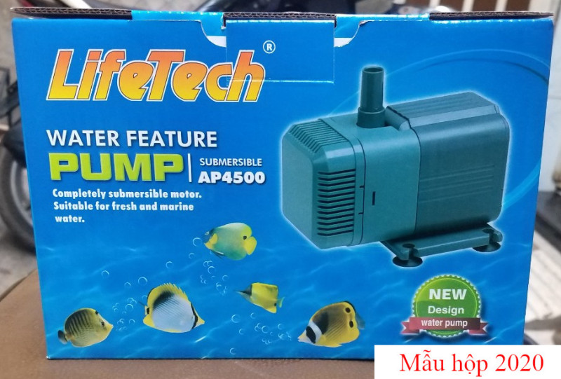 Máy Bơm Nước Hồ Cá Lifetech AP4500 công suất 50W lưu lượng 2.300L dùng cho hồ cá cảnh, hòn non bộ