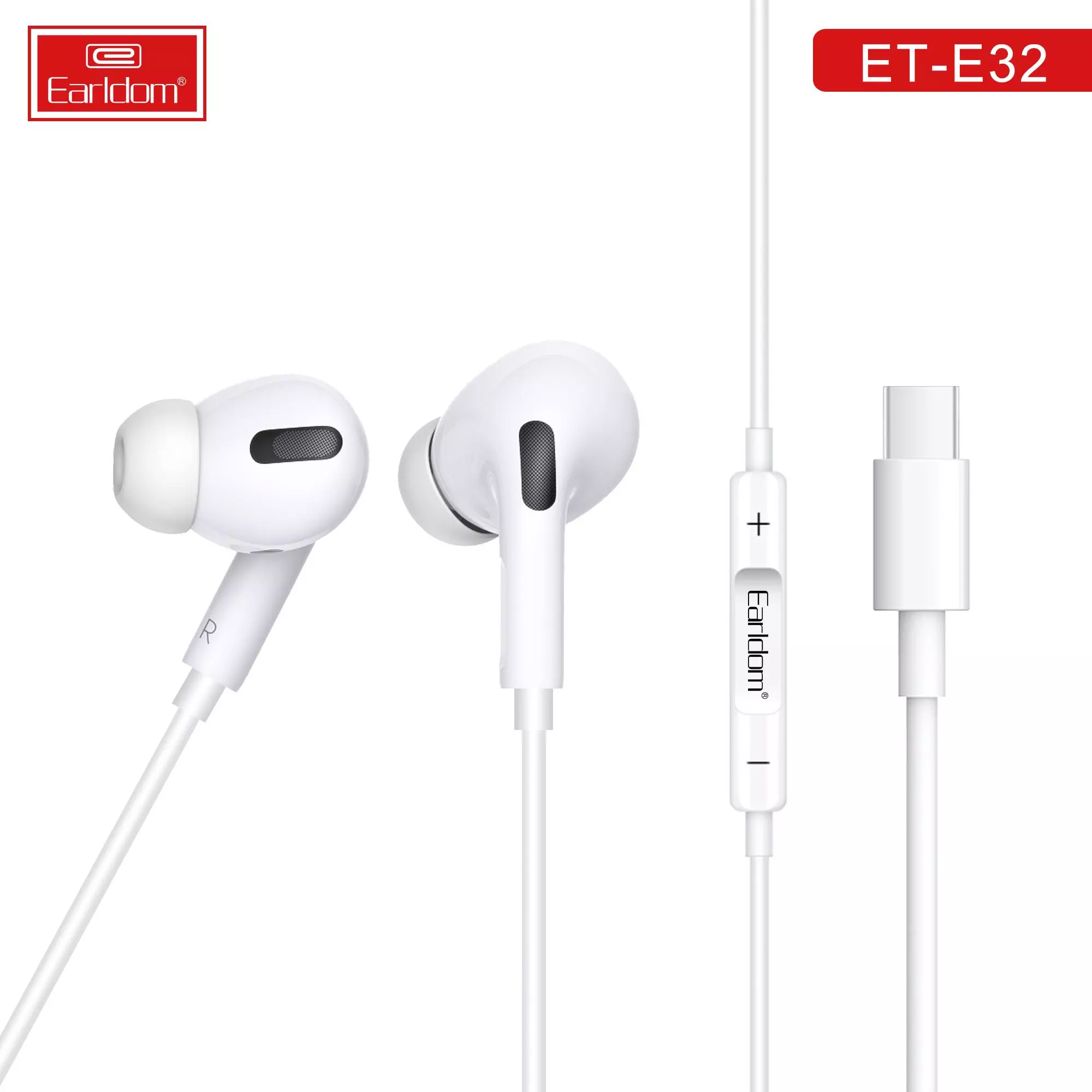 Tai Nghe Chân Type- C Earldom E32 được làm từ nhựa TPU cao cấp chống rối và chống đứt hiệu quả chiều dài 1m2