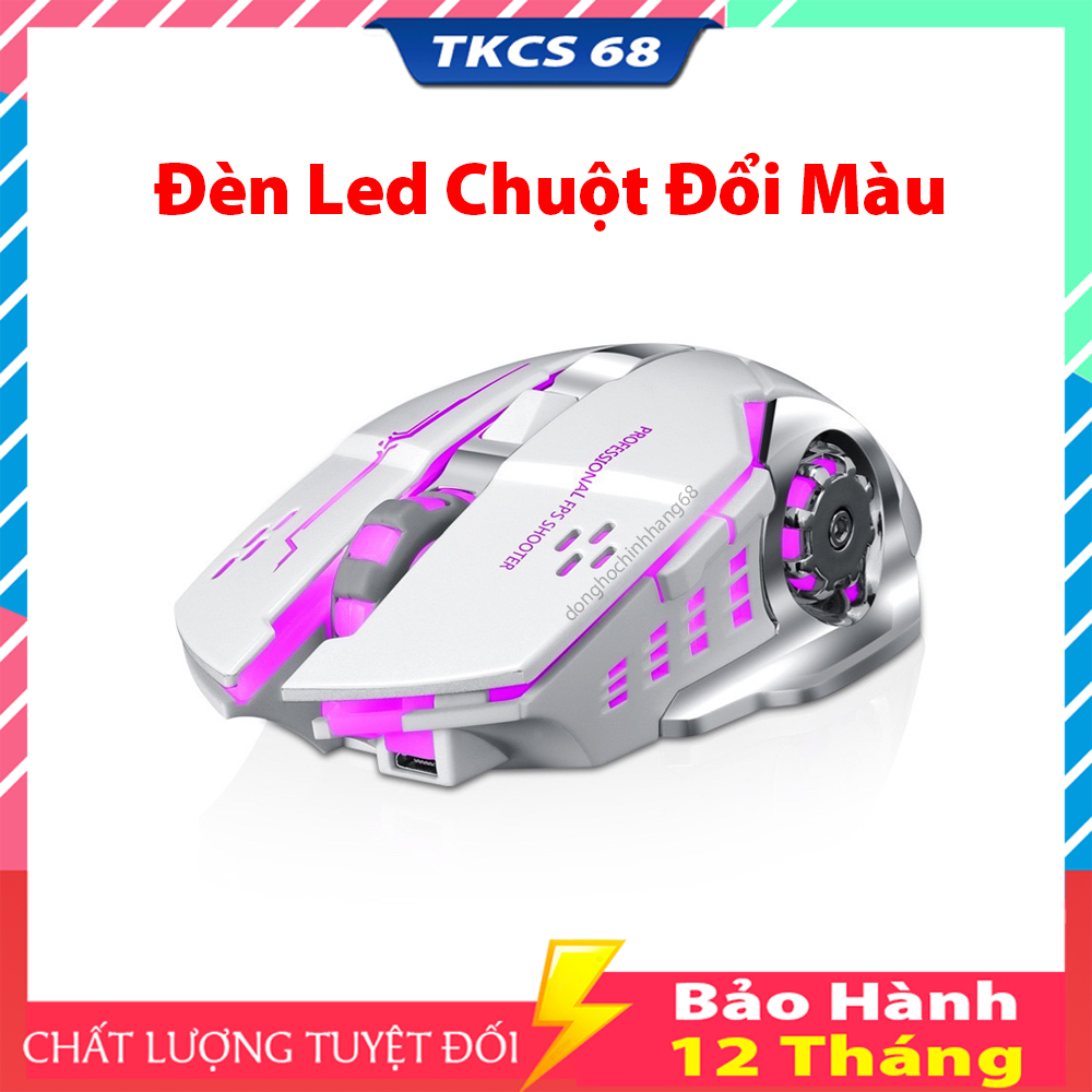 Chuột Không Dây Gaming T28 Chuột Máy Tính Dành Cho Game Chuột Không Dây Dành Cho Game Thủ Thủ Chống Ồn Có Đèn LED Chơi Game Cực Đã Bảo Hành 1 Năm