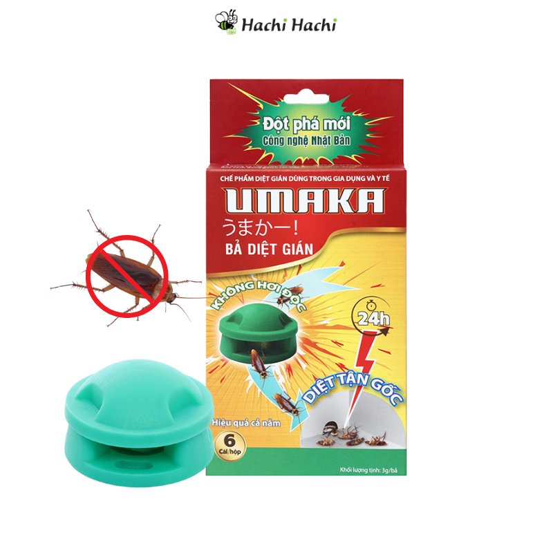 Bả diệt gián Umaka hộp 6 viên - Hachi Hachi Japan Shop