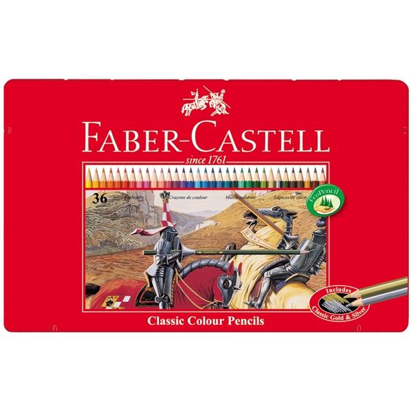 [HCM]BÚT CHÌ MÀU KHÔ CAO CẤP FABER CASTELL 12/24/36/48 (HỘP GIẤY / HỘP THIẾC)
